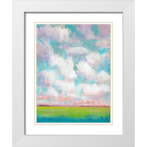 Clouds in Motion I White Modern Wood Framed Art Print with Double Matting by OToole, Tim