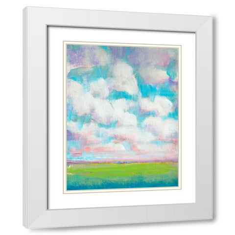 Clouds in Motion II White Modern Wood Framed Art Print with Double Matting by OToole, Tim