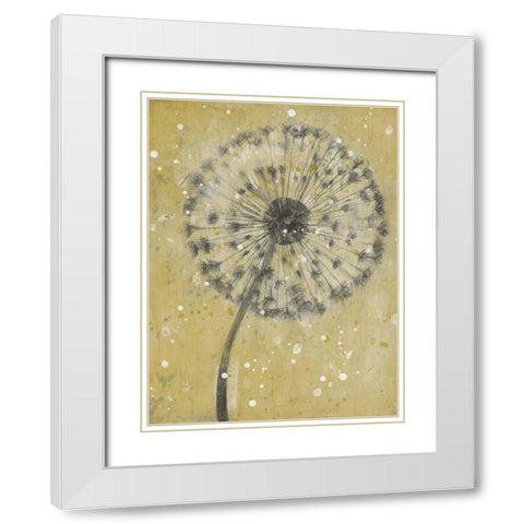 Dandelion Abstract I White Modern Wood Framed Art Print with Double Matting by OToole, Tim