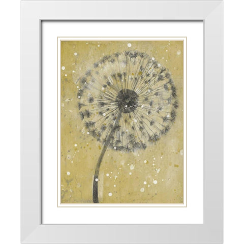 Dandelion Abstract I White Modern Wood Framed Art Print with Double Matting by OToole, Tim