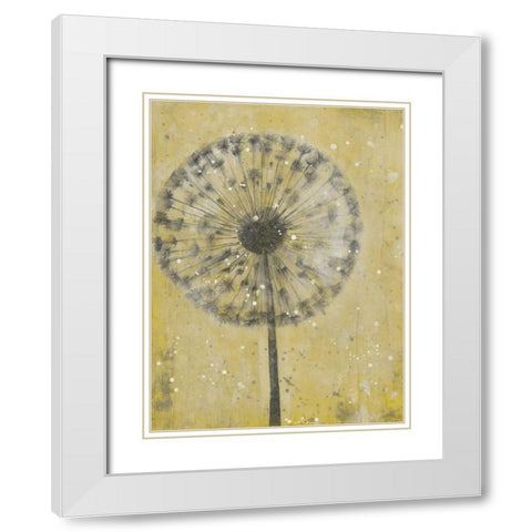 Dandelion Abstract II White Modern Wood Framed Art Print with Double Matting by OToole, Tim
