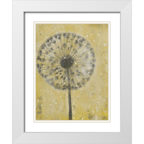 Dandelion Abstract II White Modern Wood Framed Art Print with Double Matting by OToole, Tim