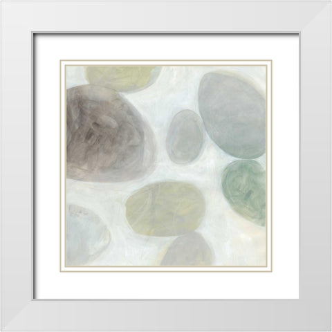 Stone Story I White Modern Wood Framed Art Print with Double Matting by Vess, June Erica