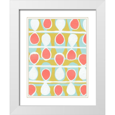 Retro Stems I White Modern Wood Framed Art Print with Double Matting by Popp, Grace