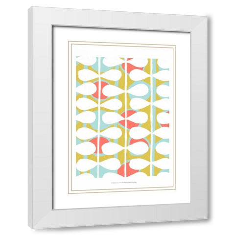 Retro Stems II White Modern Wood Framed Art Print with Double Matting by Popp, Grace