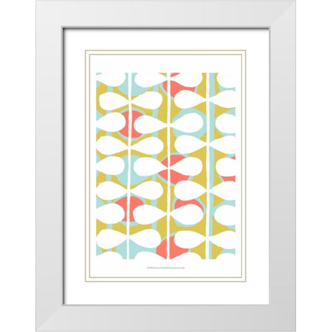 Retro Stems II White Modern Wood Framed Art Print with Double Matting by Popp, Grace