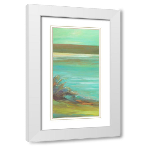 Bahia Tranquila I White Modern Wood Framed Art Print with Double Matting by Wilkins, Suzanne