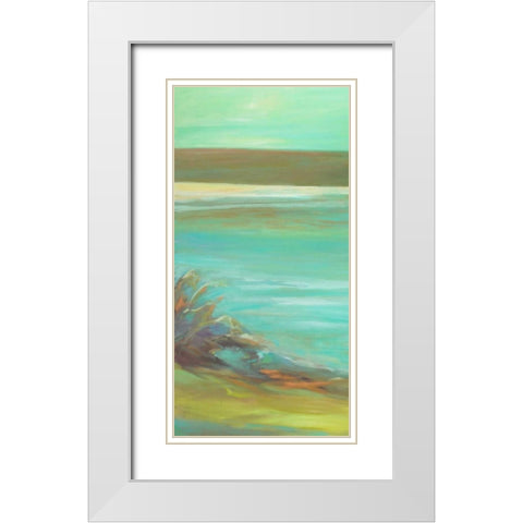 Bahia Tranquila I White Modern Wood Framed Art Print with Double Matting by Wilkins, Suzanne