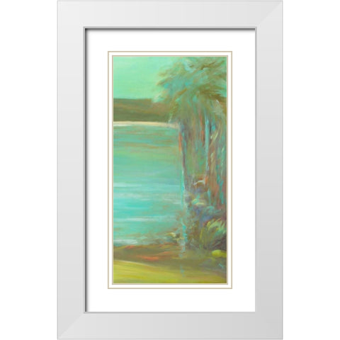 Bahia Tranquila II White Modern Wood Framed Art Print with Double Matting by Wilkins, Suzanne