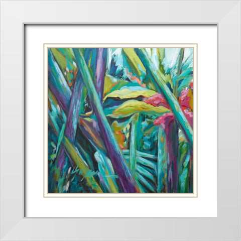 Bula Bula I White Modern Wood Framed Art Print with Double Matting by Wilkins, Suzanne