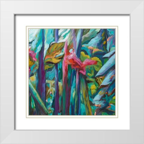 Bula Bula II White Modern Wood Framed Art Print with Double Matting by Wilkins, Suzanne