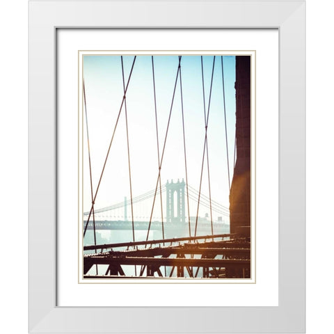 NYC Stroll II White Modern Wood Framed Art Print with Double Matting by Quintero, Sonja