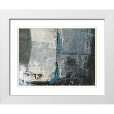 Shades of Grey II White Modern Wood Framed Art Print with Double Matting by Ray, Elena