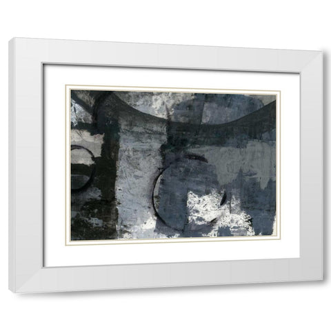 Shades of Grey V White Modern Wood Framed Art Print with Double Matting by Ray, Elena