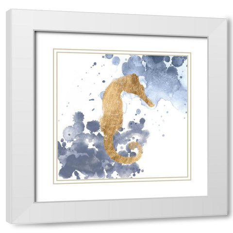 Gilded Splash VI White Modern Wood Framed Art Print with Double Matting by Popp, Grace