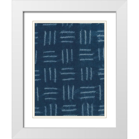 Rikis Shibori I White Modern Wood Framed Art Print with Double Matting by Zarris, Chariklia