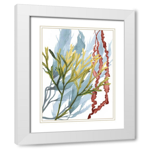 Seaweed Flow II White Modern Wood Framed Art Print with Double Matting by Popp, Grace