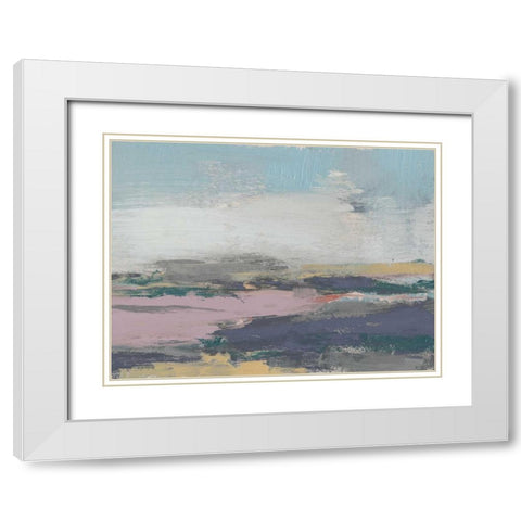 Pretty Horizon II White Modern Wood Framed Art Print with Double Matting by Goldberger, Jennifer