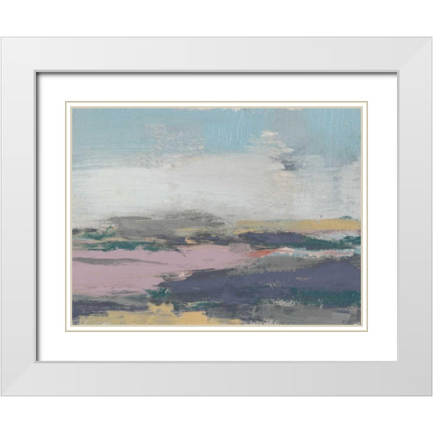 Pretty Horizon II White Modern Wood Framed Art Print with Double Matting by Goldberger, Jennifer