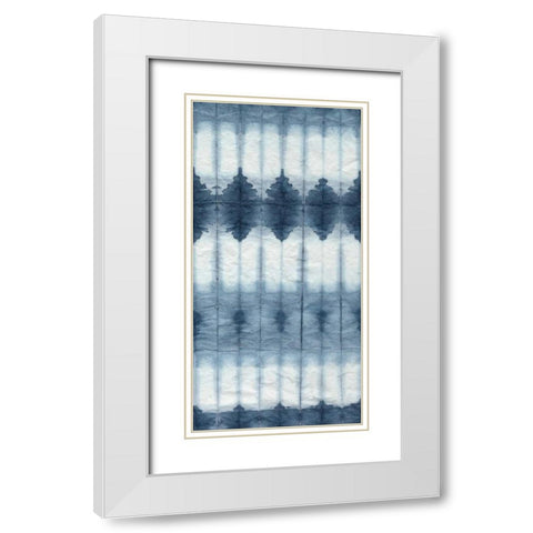 Shibori II White Modern Wood Framed Art Print with Double Matting by Zarris, Chariklia