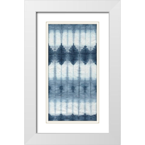 Shibori II White Modern Wood Framed Art Print with Double Matting by Zarris, Chariklia