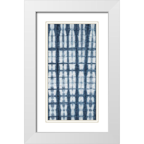 Shibori III White Modern Wood Framed Art Print with Double Matting by Zarris, Chariklia