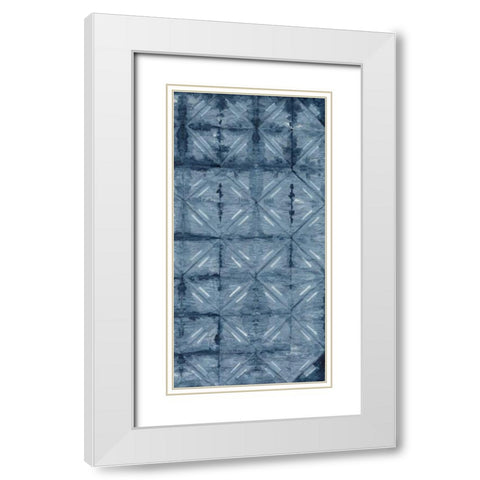 Shibori IV White Modern Wood Framed Art Print with Double Matting by Zarris, Chariklia