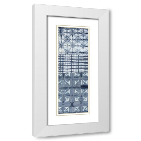 Shibori Collage II White Modern Wood Framed Art Print with Double Matting by Zarris, Chariklia