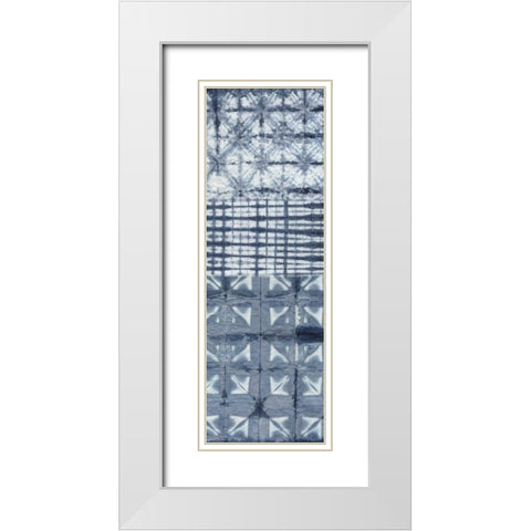 Shibori Collage II White Modern Wood Framed Art Print with Double Matting by Zarris, Chariklia