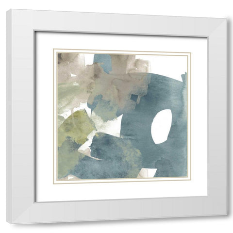 Agate Gesture II White Modern Wood Framed Art Print with Double Matting by Vess, June Erica
