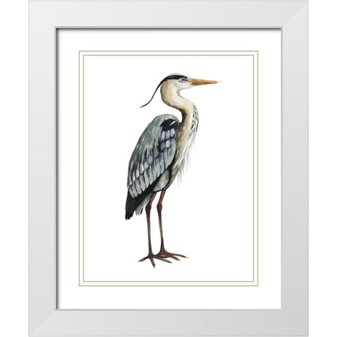 Sea Bird V White Modern Wood Framed Art Print with Double Matting by Popp, Grace