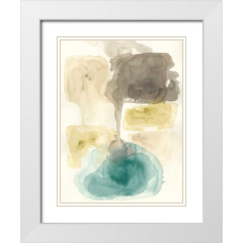 Liquid Stone II White Modern Wood Framed Art Print with Double Matting by Vess, June Erica