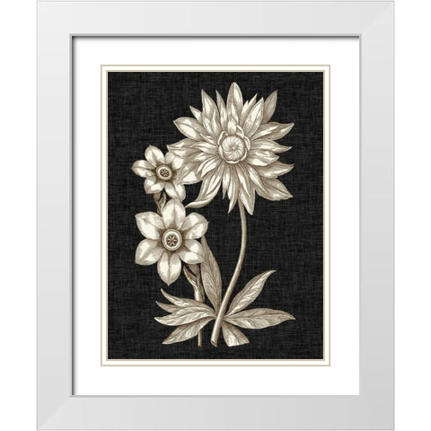 Dramatic Chintz I White Modern Wood Framed Art Print with Double Matting by Vision Studio