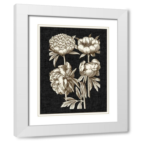 Dramatic Chintz II White Modern Wood Framed Art Print with Double Matting by Vision Studio