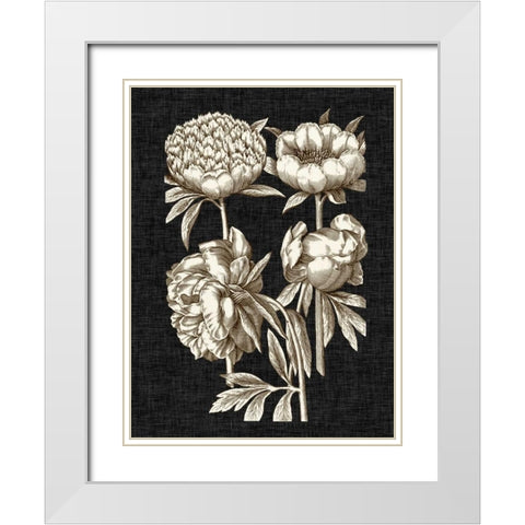 Dramatic Chintz II White Modern Wood Framed Art Print with Double Matting by Vision Studio