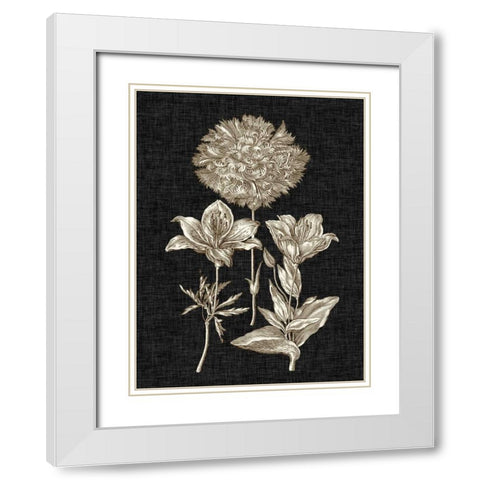 Dramatic Chintz IV White Modern Wood Framed Art Print with Double Matting by Vision Studio