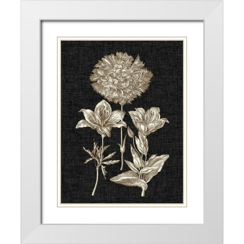 Dramatic Chintz IV White Modern Wood Framed Art Print with Double Matting by Vision Studio