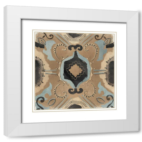 Offset Textile I White Modern Wood Framed Art Print with Double Matting by Vess, June Erica