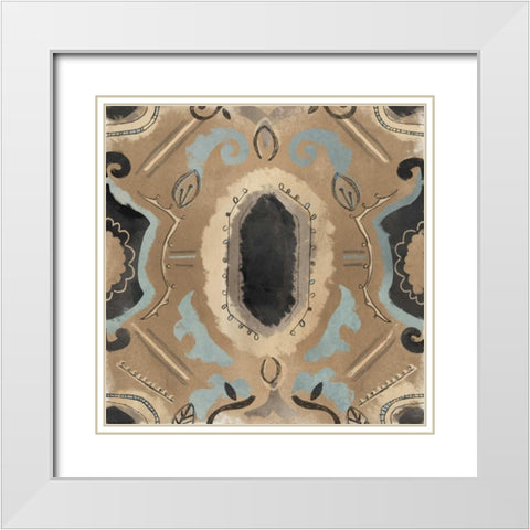 Offset Textile II White Modern Wood Framed Art Print with Double Matting by Vess, June Erica