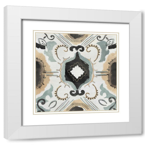 Offset Textile III White Modern Wood Framed Art Print with Double Matting by Vess, June Erica