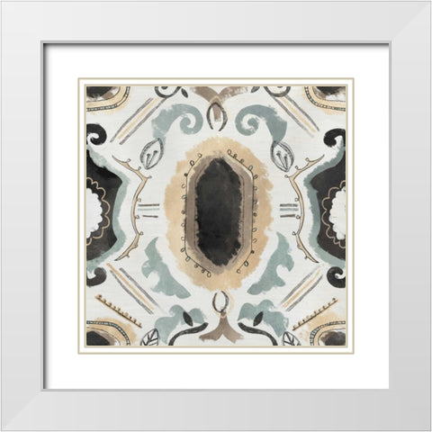 Offset Textile IV White Modern Wood Framed Art Print with Double Matting by Vess, June Erica