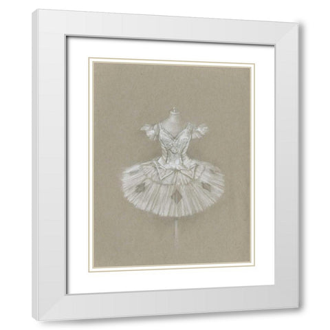 Ballet Dress II White Modern Wood Framed Art Print with Double Matting by Harper, Ethan