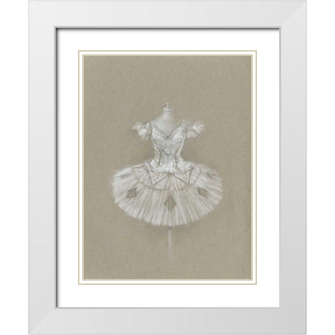 Ballet Dress II White Modern Wood Framed Art Print with Double Matting by Harper, Ethan
