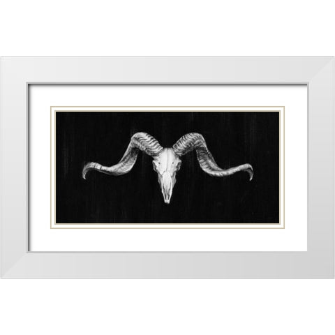 Rustic Ram Mount III White Modern Wood Framed Art Print with Double Matting by Harper, Ethan