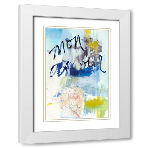 Mon Amour White Modern Wood Framed Art Print with Double Matting by Fuchs, Jodi