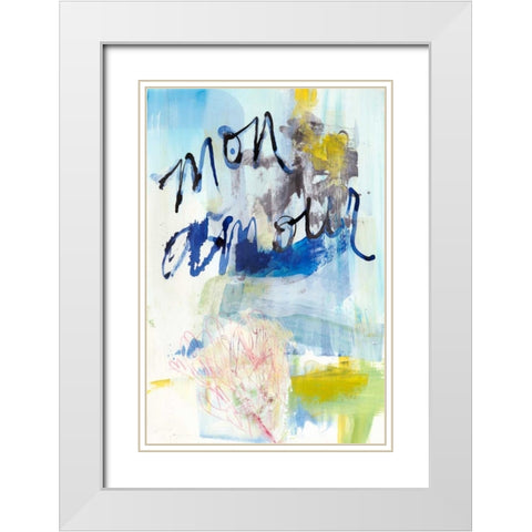 Mon Amour White Modern Wood Framed Art Print with Double Matting by Fuchs, Jodi