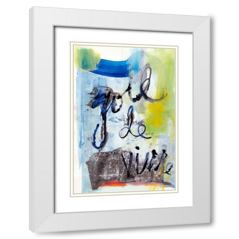 Joie Je Vivre White Modern Wood Framed Art Print with Double Matting by Fuchs, Jodi