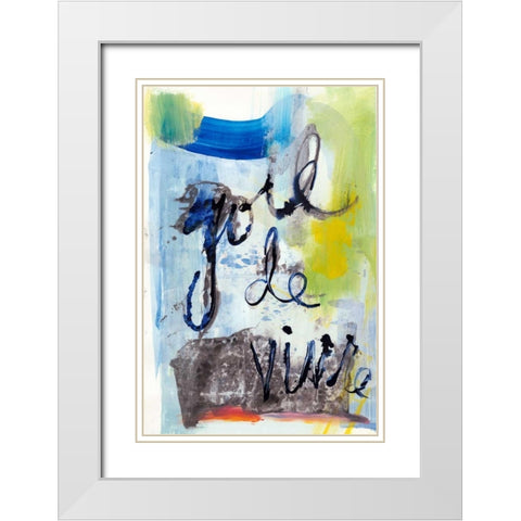 Joie Je Vivre White Modern Wood Framed Art Print with Double Matting by Fuchs, Jodi
