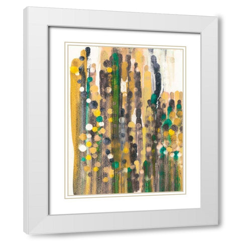 Meet Up II White Modern Wood Framed Art Print with Double Matting by Fuchs, Jodi