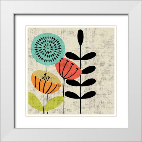 Adas Garden I White Modern Wood Framed Art Print with Double Matting by Zarris, Charliklia